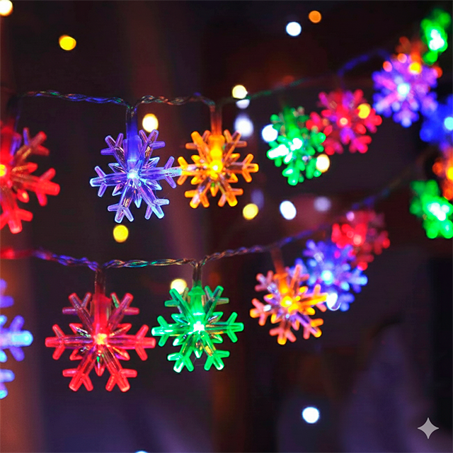 GUIA NAV LED 28 LUCES COPO NIEVE MULTICOLOR CAJ MY2604