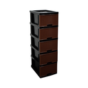 GAVETERO PLAS MINI 5 NIV CHOCOLATE C/RODOS KAWAKI