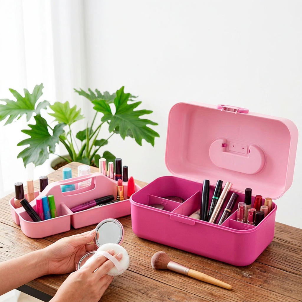 CAJA ORGANIZADORA PLAS VANITY STAR ROSA RIMAX 14663-XP