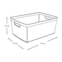 CANASTA PLAS 30 LT FIQUE RECT 47x37x20 CM C/AGARRADERA MOCCA RIMAX 12542-XP
