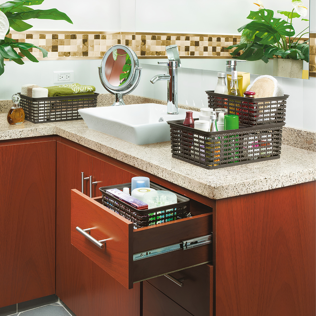 CANASTA PLAS 9 LT RECT L 36x24x14 CM WENGUE CALADA RIMAX 9417-XP
