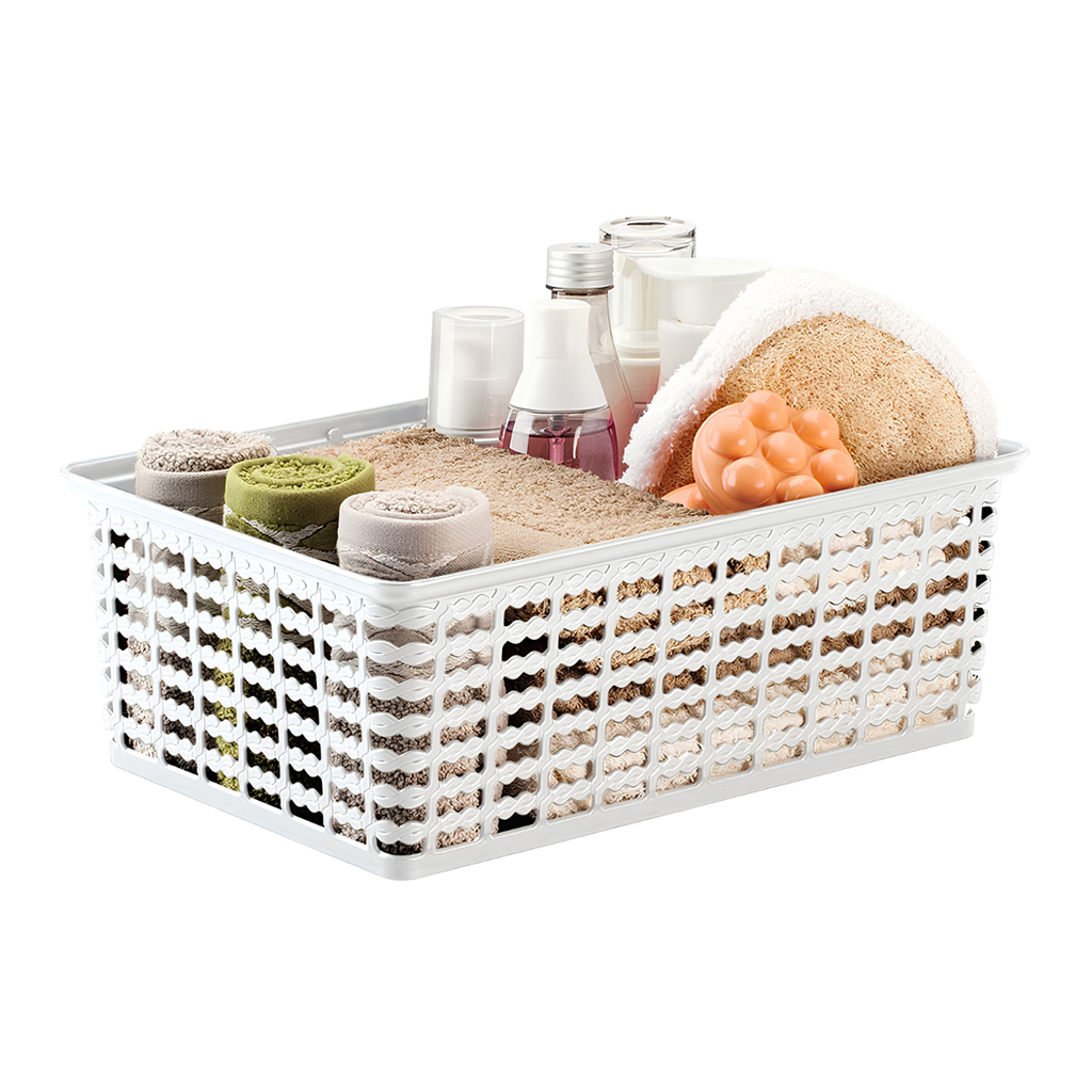 CANASTA PLAS 9 LT RECT L 36x24x14 CM BL CALADA RIMAX 9416-XP