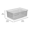 CANASTA PLAS 9 LT RECT L 36x24x14 CM BL CALADA RIMAX 9416-XP
