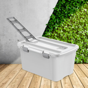 CAJON MOVIL PLAS 120 LT C/T ABATIBLE C/AGARRADERA+ROD GRIS HIELO RIMAX 12173-XP