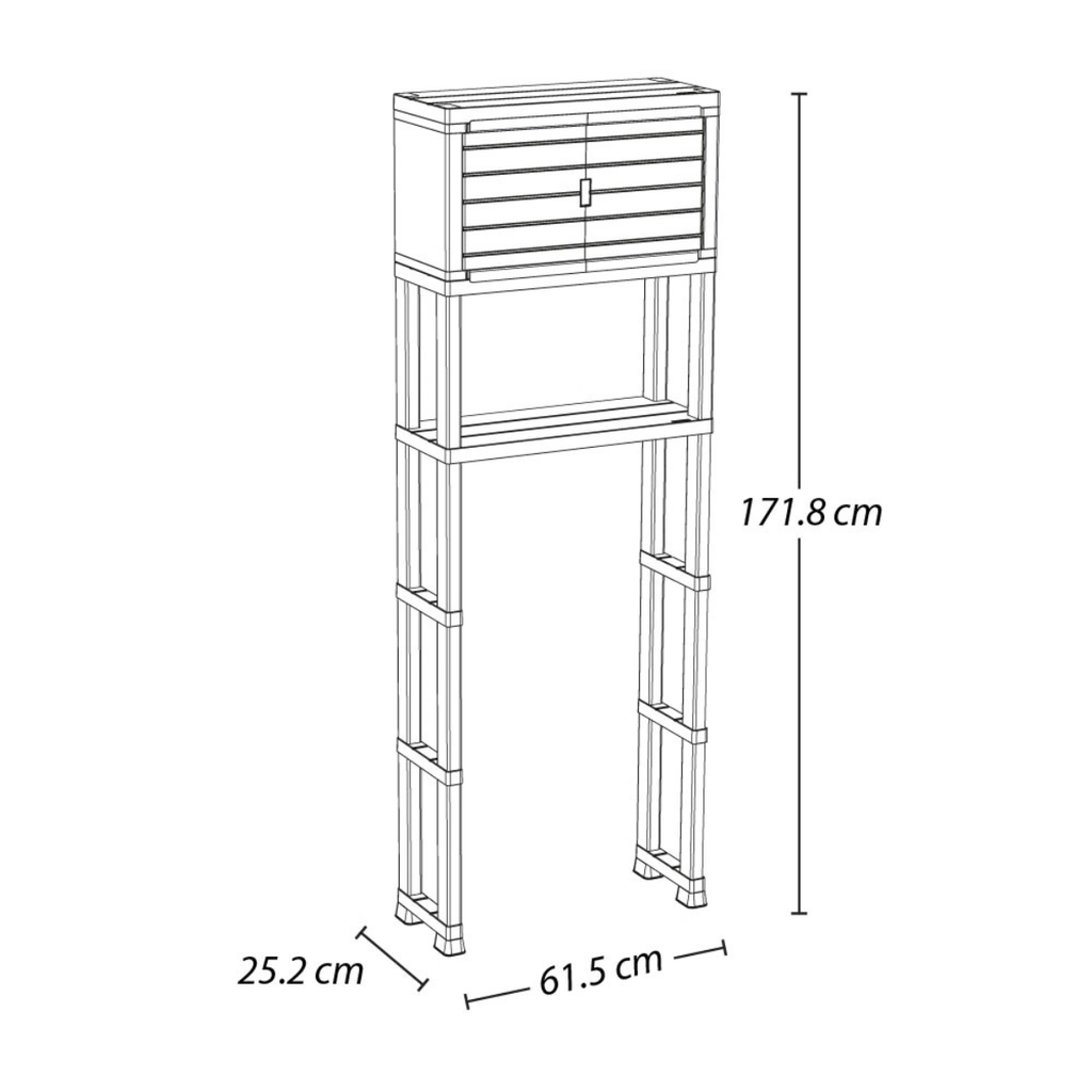 ESTANTE ORGANIZADOR PLAS P/BAÑO C/2 PUERTAS BL RIMAX 12979-XP