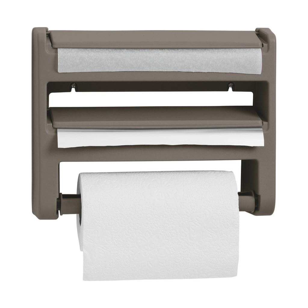 PORTA PAPEL TOALLA TRIPLE PLAS 28.3x9x36.2 CM MOCCA RIMAX 10780-XP