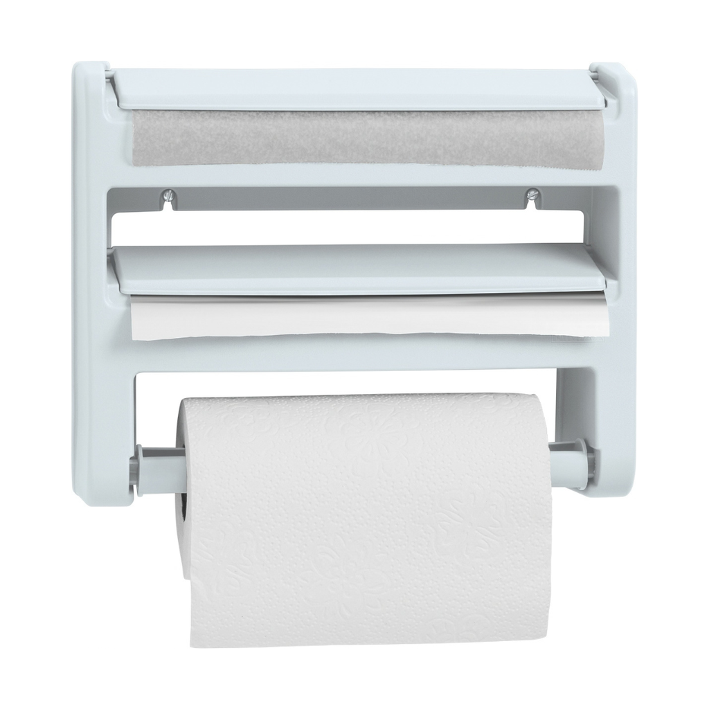 PORTA PAPEL TOALLA TRIPLE PLAS 28.3x9x36.2 CM BL RIMAX 2480