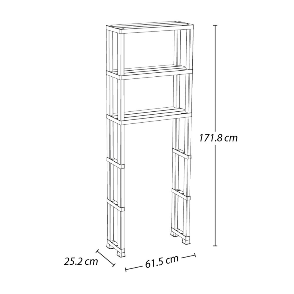 ESTANTE ORGANIZADOR P/BAÑO 3 NIV MOCCA RIMAX 12983-XP