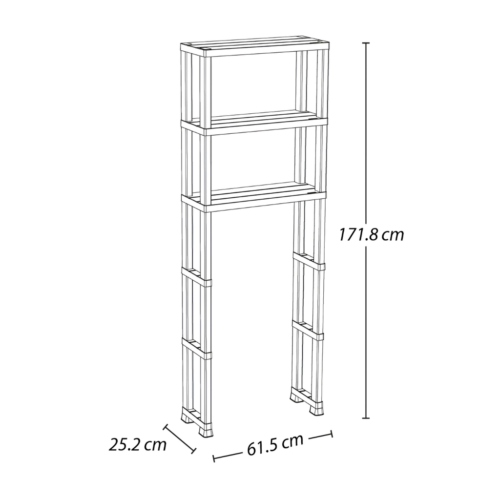 ESTANTE ORGANIZADOR P/BAÑO 3 NIV GRIS HIELO RIMAX 12981-XP