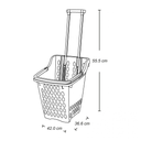 CESTA PLAS TRANSPORTADORA MOVIL 31 LT AZ C/ROD RIMAX 6175-XP