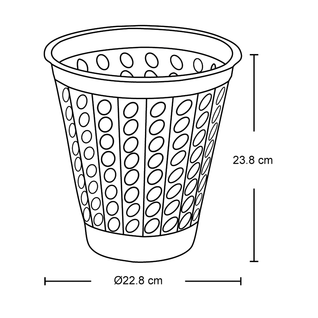 PAPELERA PLAS CALADA 5 LT BL RIMAX 4591-XP