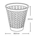 PAPELERA PLAS CALADA 5 LT BL RIMAX 4591-XP