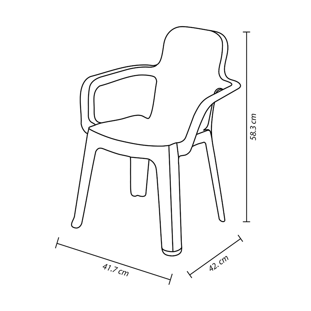 SILLA PLAS INFANTIL KINDER C/B AMARILLO BABY RIMAX 14608-XP