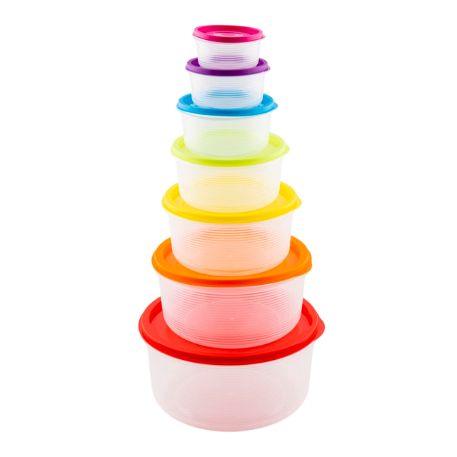 SET 7 PZ ENVASES PLAS RED C/T COL SURT WINDROSE MAYS 723-13350