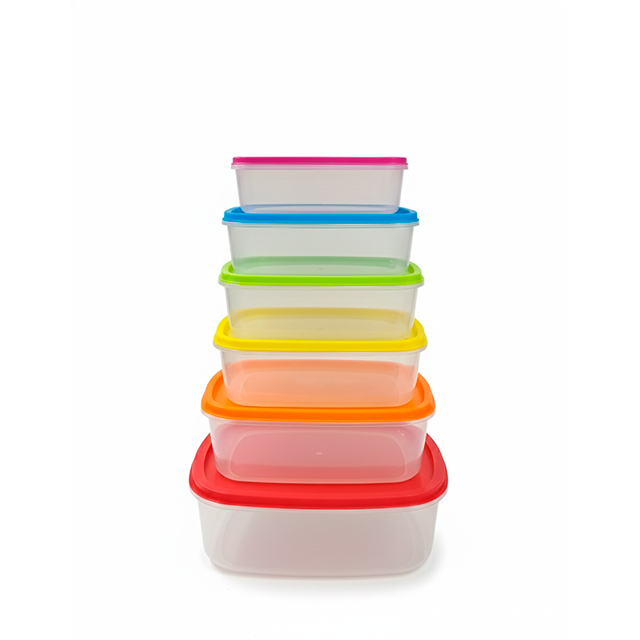 SET 7 PZ ENVASES PLAS RECT C/T COL SURT WINDROSE  723-04185