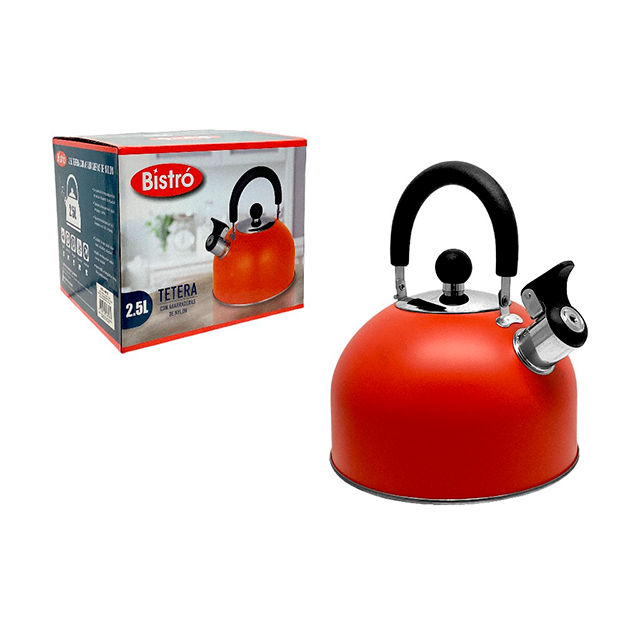 TETERA ACERO LISO 2.5 LT ANARAN/PLAT BISTRO MAYS 713-04627
