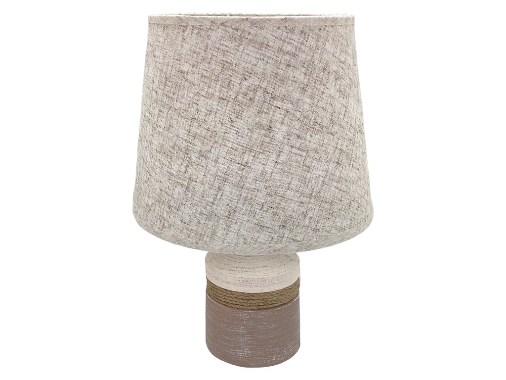 LAMPARA MESA 32 CM CERA/TELA CHOC DECORE 604-01364A