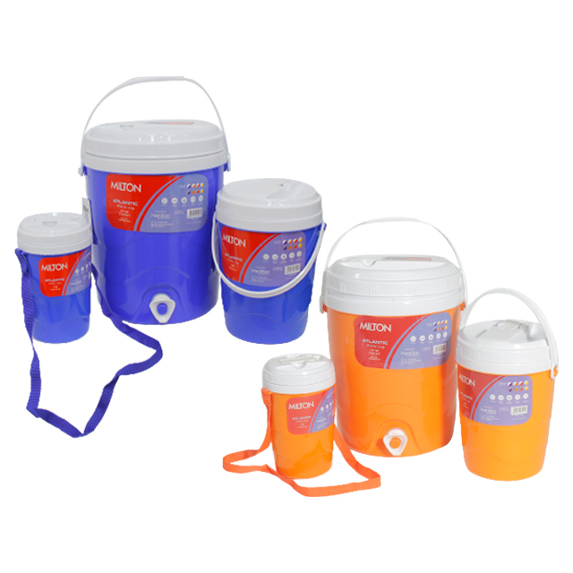 SET 3 PZ COOLER/TERMOS 1/2.5/7.5 LT COL NARAN/AZ MILTON MAYS 717-KJ786