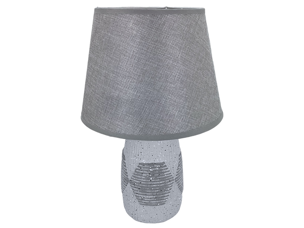 LAMPARA MESA 35 CM CERA/TELA BL/NG DECORE 604-01368A