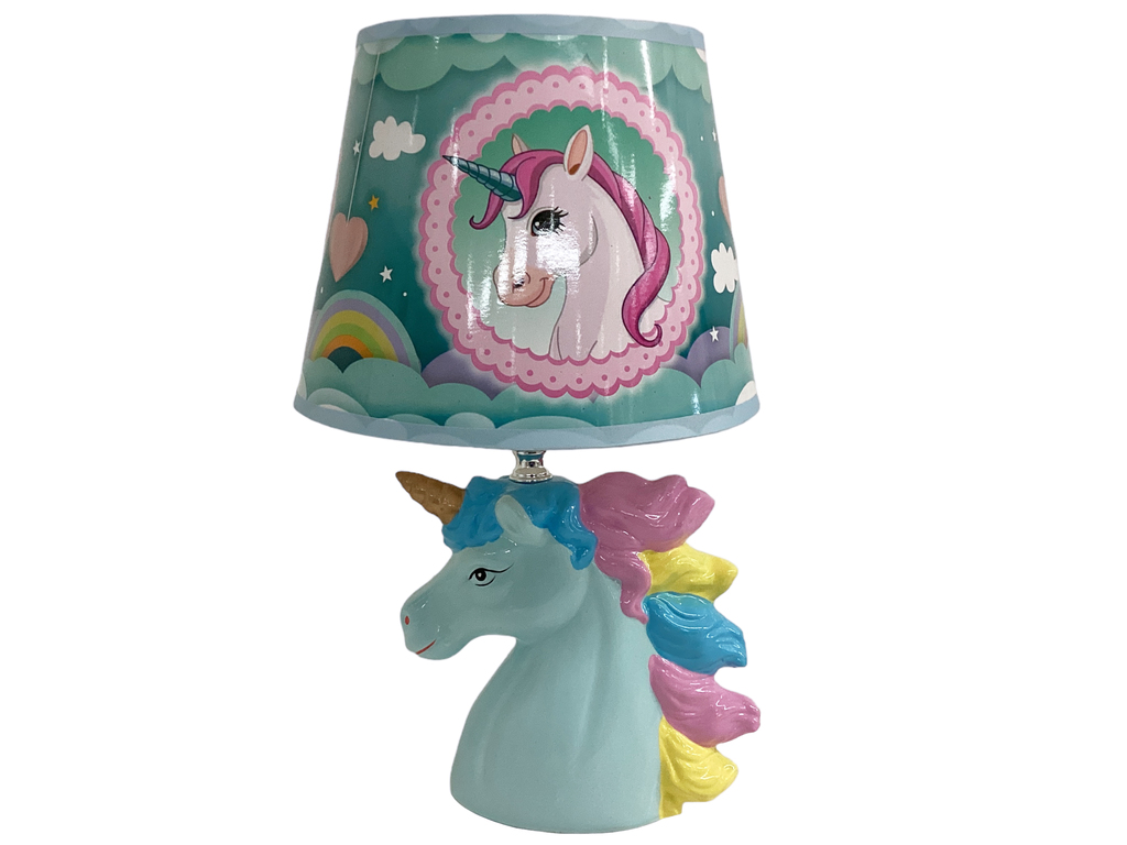 LAMPARA MESA 32.5 CM CERA/PAPEL DIS/UNICORNIO DECORE 604-03552