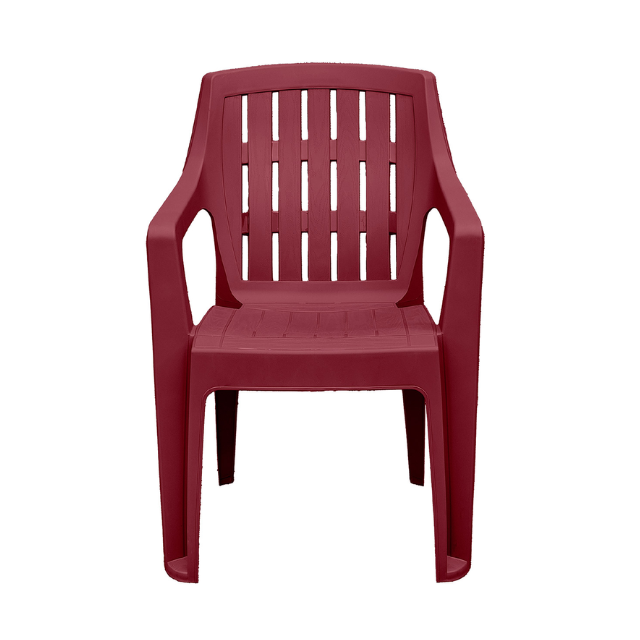 SILLA PLAS BALI C/B RESP RAY VERT VINO TINTO OP GUATEPLAST AR011446-VIN-0