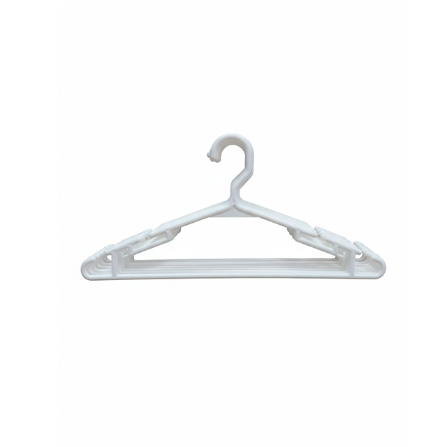PERCHA/GANCHO GDE P/ROPA PLAS BLANCO 10 PZ  TACOPLAST 82692