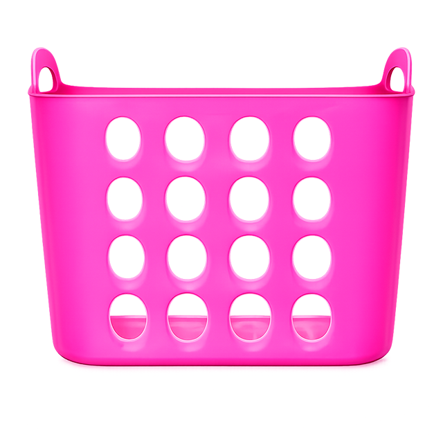 CESTA FLEX PLAS 35 LT P/ROPA C/AGARR CALADA HEMICASA PN-8044-PL