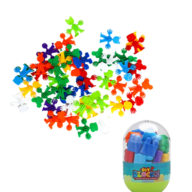 BLOQUE/LEGO MIX SURT HUEVITO 11 CM PLAS CASAMAS HC 1538