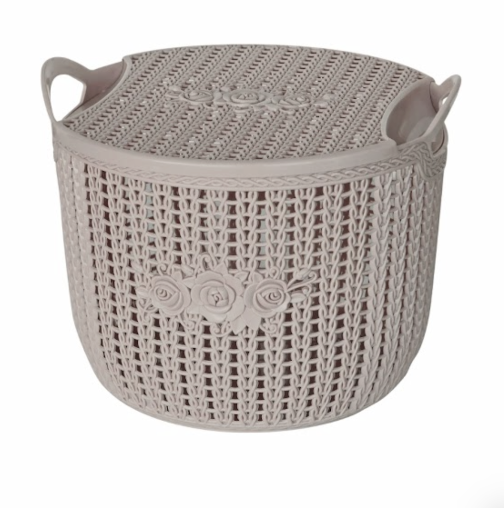 CANASTILLA PLAS MINI CALADA 21.5 CM C/OREJ C/T CAPUCCETTO MEGA