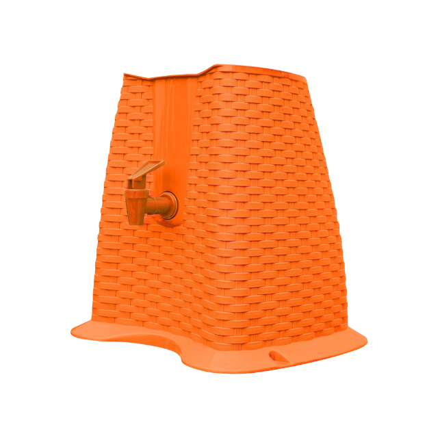 DISPENSADOR PLAS P/AGUA RATAN C/CH NARANJA MEGA 1544
