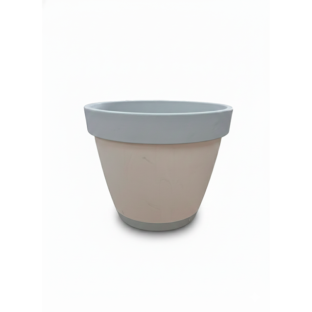 MACETA PLAS DOBLE 38 CM #4 GRIS MEGA