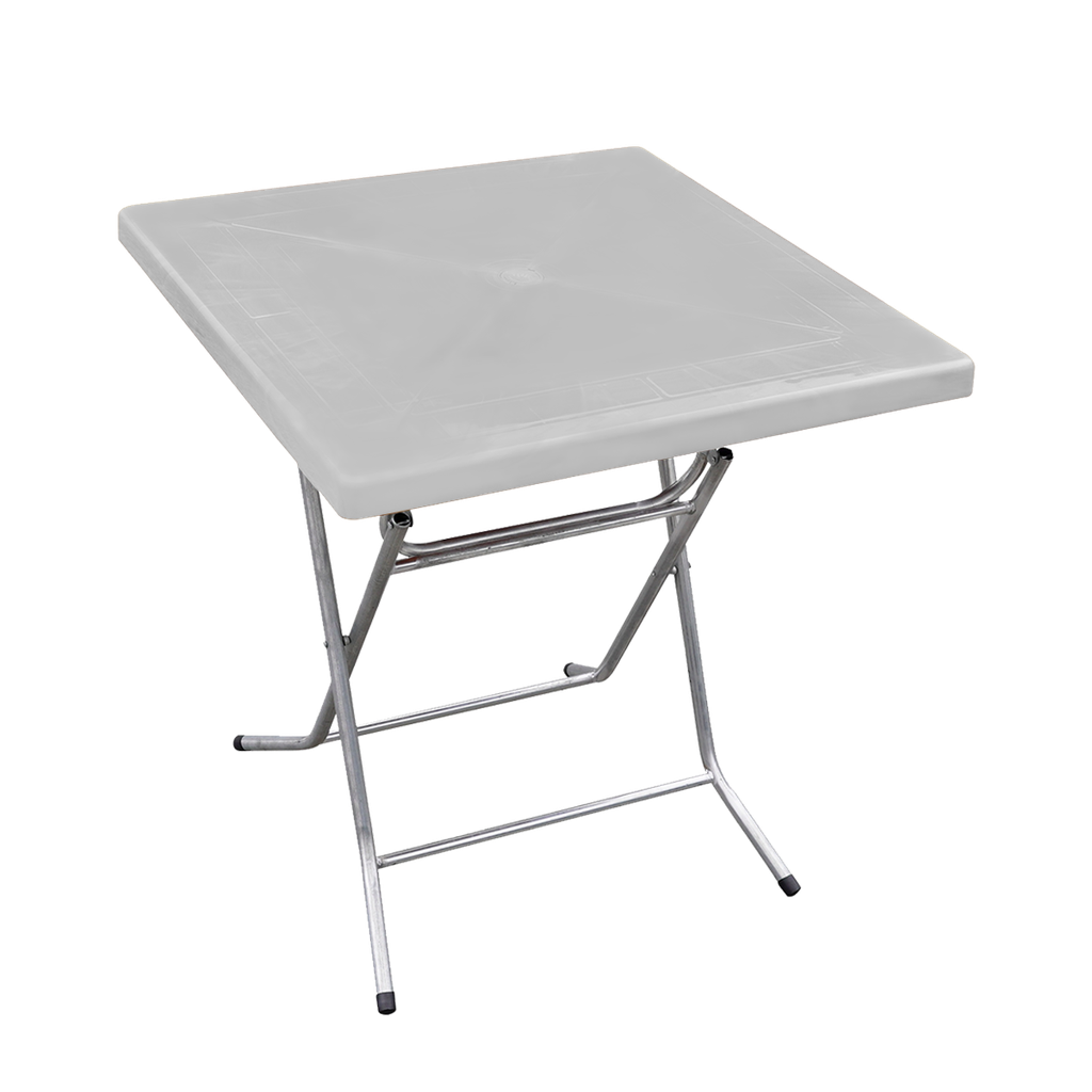 MESA PLEGABLE PLAS/MET CUAD 73X73 CM BL MEGA 1522