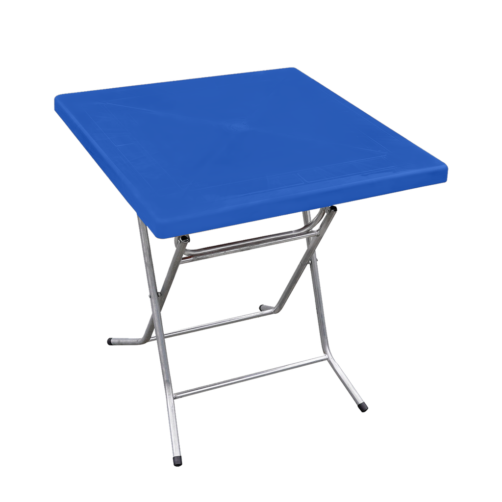MESA PLEGABLE PLAS/MET CUAD 73X73 CM AZ MEGA 1522