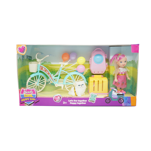 MUÑECA C/BICICLETA+ACCES CAJA SP2300402