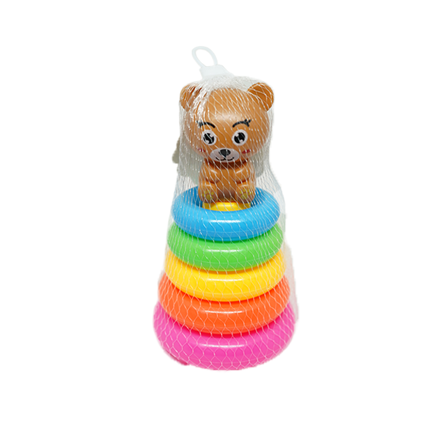 JUEGO D/AROS PLAS PUNTA C/FIGURA T/TORRE 19 CM COLORES RED BL845675