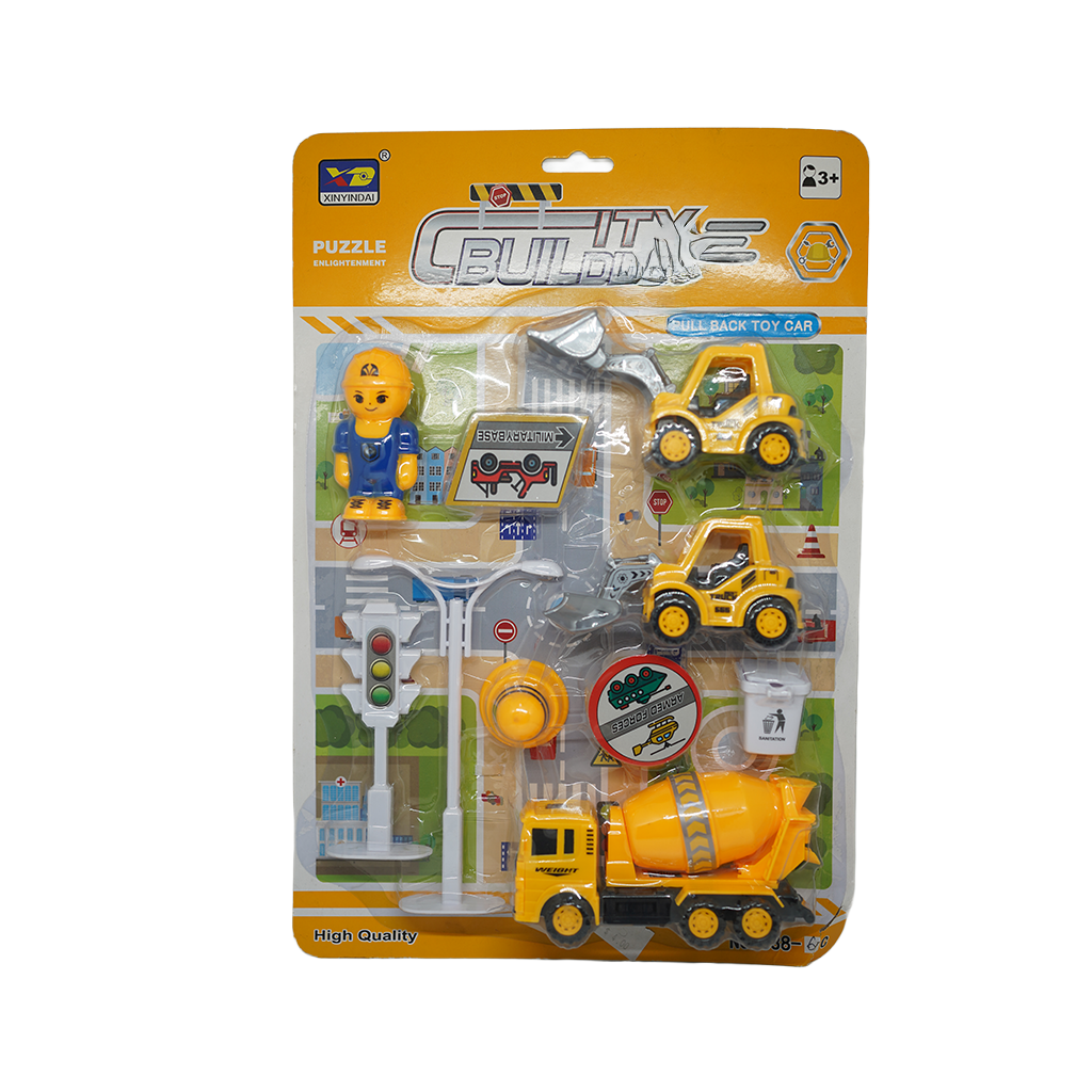 SET CAMIONES CONSTRUCCION 38X26 BLIS 8 PZ GIGI GX-838-6C