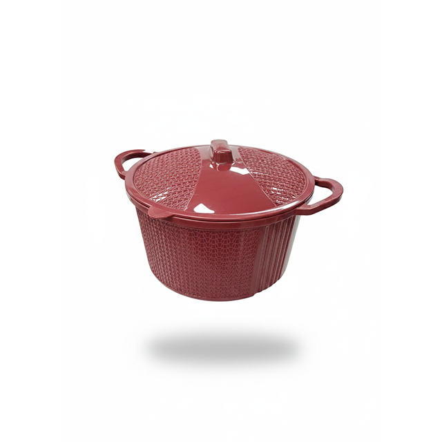 OLLA PLAS RATTAN 4 LT 9" C/T C/OREJ ALCAPLAST