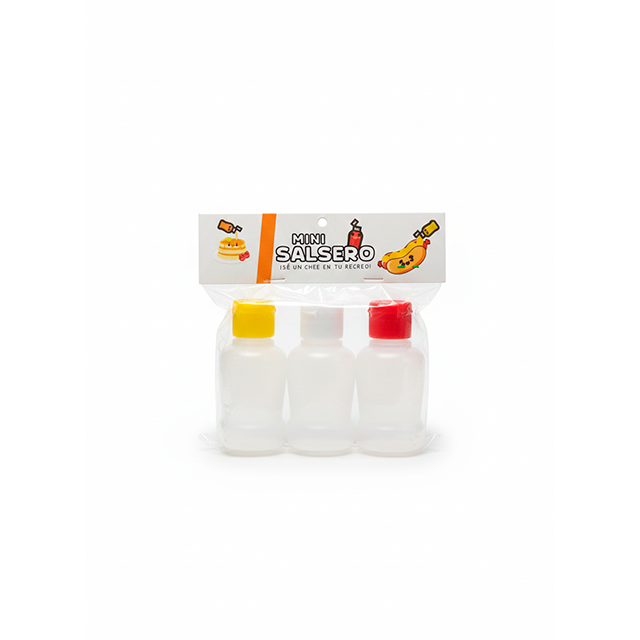 SET 3 SALSERO MINI PLAS LECHOSO C/T COL PLASTIKITO SP327