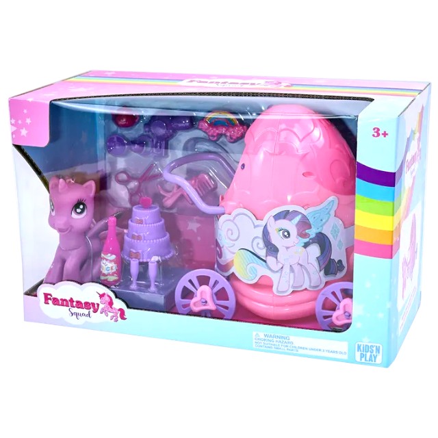CARRUAJE F/HUEVO C/PONY C/PASTEL+ACCE CAJ FANTASY 162615/45313