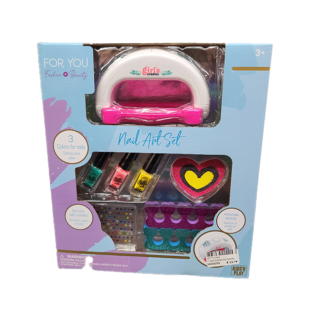 SET P/UÑAS C/SECADORA+ACCESORIOS CAJ FASHION BEAUTY 155745/45317