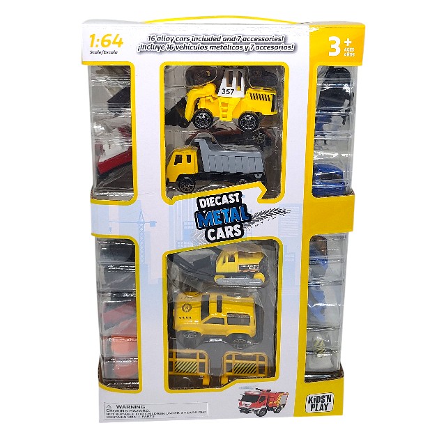 SET CARROS C/SEÑALES TRAN 23 PZ KIDSN PLAY CAJ 18563/45332