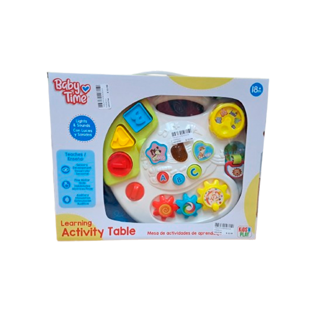 TABLERO APRENDIZAJE P/BEBE C/LUZ+SON CAJ BABY TIME 107128/45254