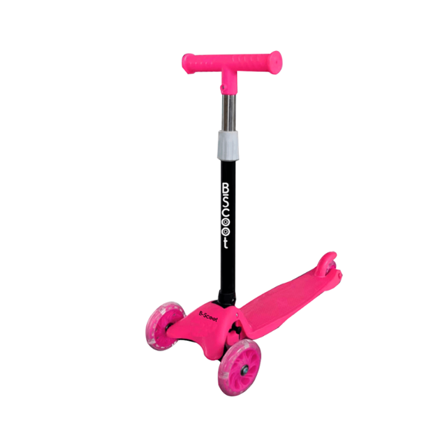 SCOOTER PLEGABLE AJUST 3 RUEDAS C/LUZ ROSA CAJ B-SCOOT CAJ BLSCOOT17/18/45626