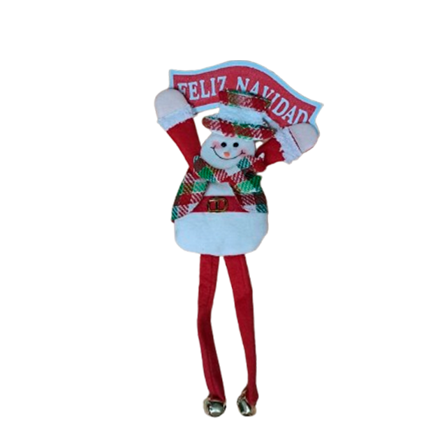 ADORNO NAV FIG C/BANER FELIZ NAVIDAD BOL X28275