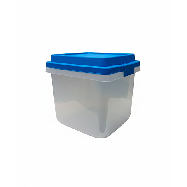 CAJA PLAS CLICK BOX MEDIUM 35.6X35.2X39.3 CM TRANS C/T AZ SANCHIA