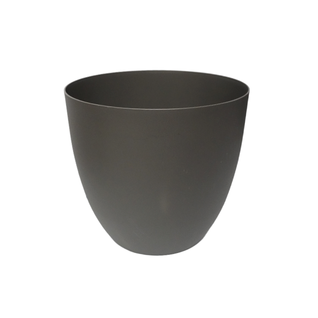 MACETA PLAS 26X23 CM CONICA GRIS SALVA