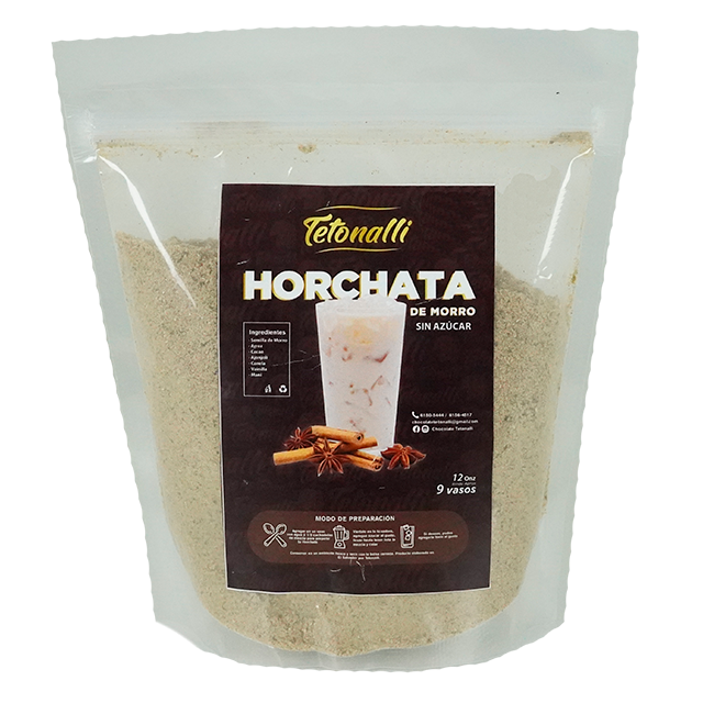 HORCHATA DE MORRO S/AZUCAR 12 OZ TETONALLI