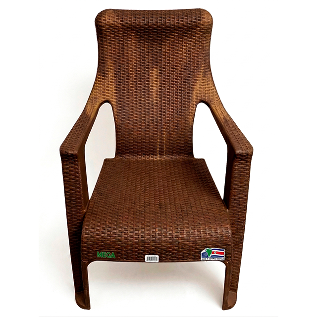 SILLA REY PLAS RATTAN C/B MADERA MEGA #6184