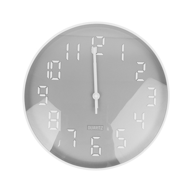 RELOJ PARED 30 CM RED BL/GRIS 602-40922
