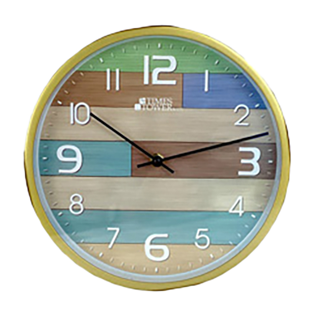 RELOJ PARED 25.5 CM RED MULTIC ARO DOR NG 602-03062